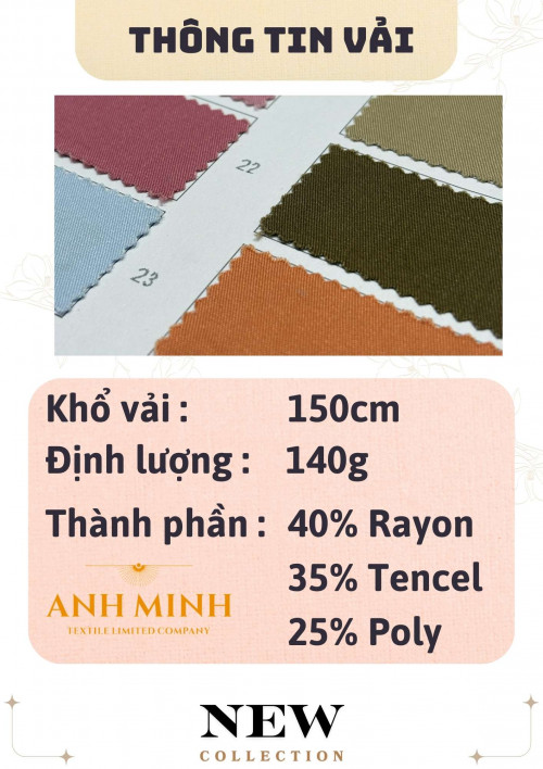 Vải sơ mi AM 1002%